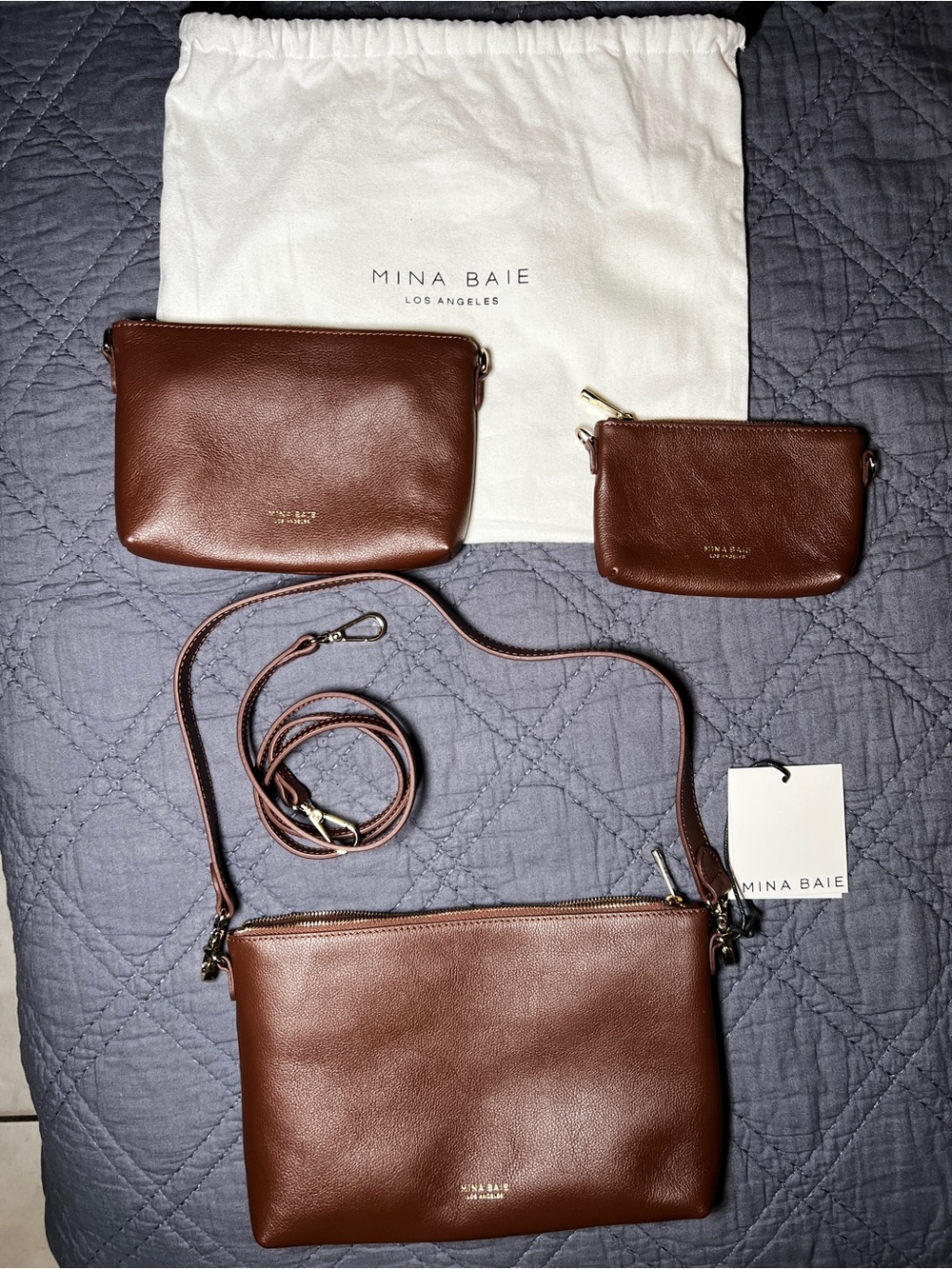 MINA BAIE Coco Leather Bag Set